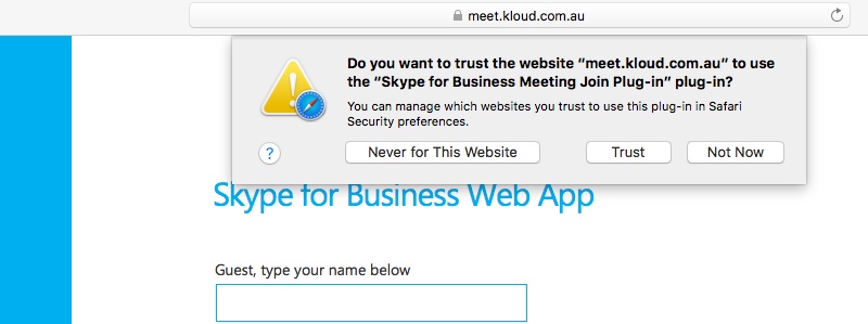 Skype for business mac versions
